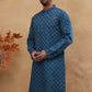 Cotton Blend All-Over Printed Kurta ( ANMKO 305Blue )