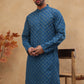 Cotton Blend All-Over Printed Kurta ( ANMKO 305Blue )