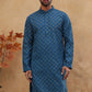 Cotton Blend All-Over Printed Kurta ( ANMKO 305Blue )