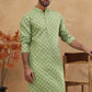 Cotton Blend All-Over Printed Kurta ( ANMKO 305Green )