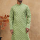 Cotton Blend All-Over Printed Kurta ( ANMKO 305Green )