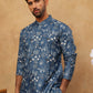 Cotton Blend Printed Kurta ( ANMKO 307Blue )