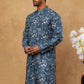 Cotton Blend Printed Kurta ( ANMKO 307Blue )
