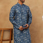 Cotton Blend Printed Kurta ( ANMKO 307Blue )