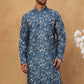 Cotton Blend Printed Kurta ( ANMKO 307Blue )