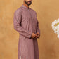 Cotton Blend Printed & Embroidered Kurta ( ANMKO 308Red )