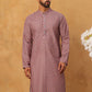 Cotton Blend Printed & Embroidered Kurta ( ANMKO 308Red )