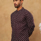 Classic Printed Cotton Blend Kurta ( ANMKO 310Maroon )