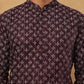 Classic Printed Cotton Blend Kurta ( ANMKO 310Maroon )
