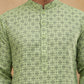 Cotton Blend All-Over Printed Kurta ( ANMKO 311Green )