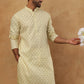 Cotton Blend All-Over Printed Kurta ( ANMKO 311Yellow )