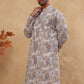 Traditional Printed Cotton Blend Kurta ( ANMKO 313Brown )