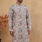 Traditional Printed Cotton Blend Kurta ( ANMKO 313Brown )