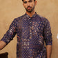 Traditional Printed Cotton Blend Kurta ( ANMKO 313Purple )