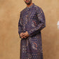 Traditional Printed Cotton Blend Kurta ( ANMKO 313Purple )