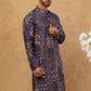 Traditional Printed Cotton Blend Kurta ( ANMKO 313Purple )