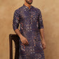 Traditional Printed Cotton Blend Kurta ( ANMKO 313Purple )