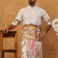 Ethnic Printed and Thread Work Kurta ( ANMKO 314Off-White )