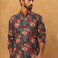 Men’s Cotton Blend Printed Kurta ( ANMKO 315Black )