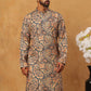 Printed Cotton Blend Kurta ( ANMKO 316Orange )