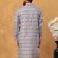 Printed Cotton Blend Kurta ( ANMKO 316Sky )