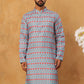 Printed Cotton Blend Kurta ( ANMKO 316Sky )