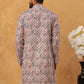 Ethnic Printed Cotton Blend Kurta ( ANMKO 318Blue )