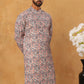 Ethnic Printed Cotton Blend Kurta ( ANMKO 318Blue )