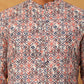 Ethnic Printed Cotton Blend Kurta ( ANMKO 318Blue )