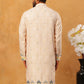 Printed Cotton Blend Kurta with Thread Work ( ANMKO 319Peach )