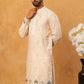 Printed Cotton Blend Kurta with Thread Work ( ANMKO 319Peach )