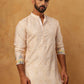 Printed Cotton Blend Kurta with Thread Work ( ANMKO 319Peach )