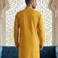 Men’s Ethnic Printed Kurta ( ANMKO 322Yellow )