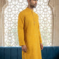 Men’s Ethnic Printed Kurta ( ANMKO 322Yellow )