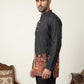 Premium Cotton Blend Printed Ethnic Kurtas ( ANMKO 333 Black )