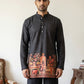 Premium Cotton Blend Printed Ethnic Kurtas ( ANMKO 333 Black )