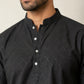 Premium Cotton Blend Printed Ethnic Kurtas ( ANMKO 333 Black )