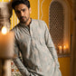 Cotton Blend Printed Kurta for Men ( ANMKO 336 Pista )
