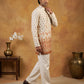 Printed Cotton Blend Thread Work Kurta ( ANMKO 337 White )