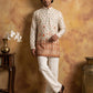 Printed Cotton Blend Thread Work Kurta ( ANMKO 337 White )
