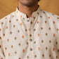 Printed Cotton Blend Thread Work Kurta ( ANMKO 337 White )