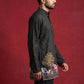 Premium Printed & Thread Work Kurta for Men ( ANMKO 339 Black )