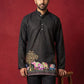 Premium Printed & Thread Work Kurta for Men ( ANMKO 339 Black )