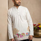 Premium Printed & Thread Work Kurta for Men ( ANMKO 339 White )