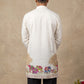 Premium Printed & Thread Work Kurta for Men ( ANMKO 339 White )