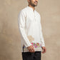 Premium Printed & Thread Work Kurta for Men ( ANMKO 339 White )
