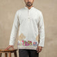 Premium Printed & Thread Work Kurta for Men ( ANMKO 339 White )