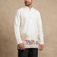 Premium Printed & Thread Work Kurta for Men ( ANMKO 339 White )