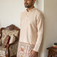 Traditional Printed Thread Work Kurta for Men ( ANMKO 340 Beige )