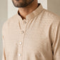 Traditional Printed Thread Work Kurta for Men ( ANMKO 340 Beige )